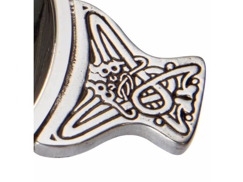 Pewter quaich with solid celtic handles