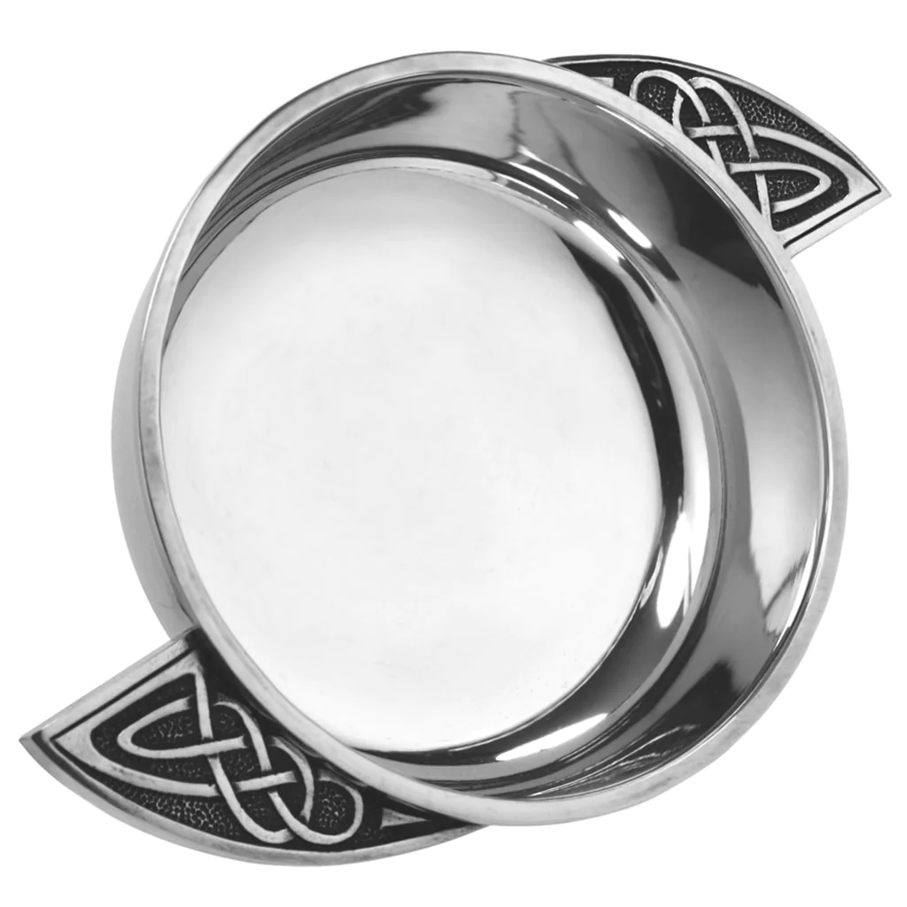 Pewter quaich with Iona handles