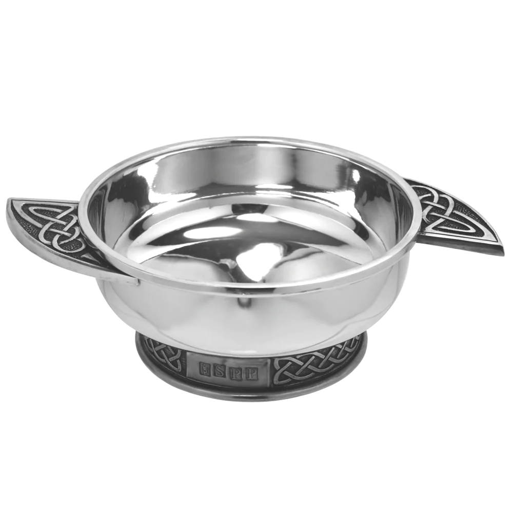 Pewter quaich with Iona handles - Image 2