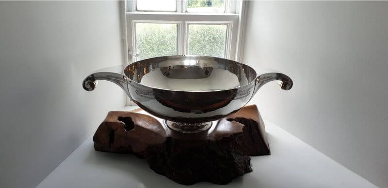 image of silver and wood quaich
