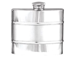 Hip flask with satin band design