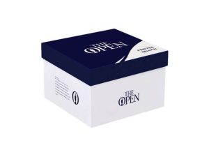 Pewter quaich with The Open design presentation box